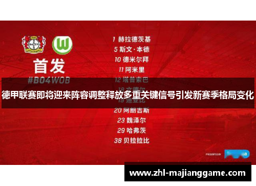 德甲联赛即将迎来阵容调整释放多重关键信号引发新赛季格局变化